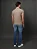 Polo Calvin Klein Masculina Slim Ziper Caqui Medio - Imagem 4