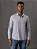 Camisa Manga Longa Slim Listrada Silk Logo Calvin Klein Jeans Azul Marinho - Imagem 1