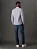 Camisa Manga Longa Slim Listrada Silk Logo Calvin Klein Jeans Azul Marinho - Imagem 5
