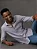 Camisa Manga Longa Slim Listrada Silk Logo Calvin Klein Jeans Azul Marinho - Imagem 4
