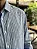 Camisa Individual Masculina Listrada Linho Azul - Imagem 2
