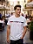 Camiseta Tommy Hilfiger Masculina Branca Brand Love Stripe - Imagem 1