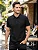 Polo Ellus Masculina Piquet Com Friso Preto - Imagem 1