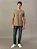 Camiseta Manga Curta Calvin Klein Jeans Masculino Omega Caqui Medio - Imagem 3
