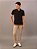 Polo Calvin Klein Slim Recorte Logo Ombro Preto - Imagem 1