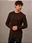Camiseta Manga Longa Calvin Klein Jeans Masculino Calvin Klein Bordado Cafe - Imagem 1