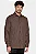 Camisa Manga Longa Slim Mini Xadrez Damero Chocolate Com Preto - Imagem 1