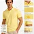 Camisa Polo Docthos Manga Curta Slim Piquet Amarela - Imagem 2