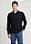 Camisa Docthos Slim Bambu Manga Longa Azul Premium Social - Imagem 1