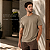 Camiseta Masculina Aramis Logo Bordado Bege - Imagem 4