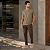 Camiseta Masculina Aramis Logo Bordado Bege - Imagem 3