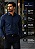 CAMISA DOCTHOS SLIM MANGA LONGA REPELENTE A LIQUIDO MICRO XADREZ AZUL NOITE - Imagem 2