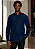 Camisa Aramis Manga Longa Slim Mini Xadrez Damero Azul Medio Com Marinho - Imagem 6