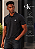 Camisa Polo Calvin Klein Jeans Masculina Azul Marinho Logo CK - Imagem 3