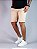 Kit Bermuda Sarja Bege + Camiseta Cotton Pima Branca Bruder - Imagem 3