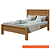 Cama Casal em MDF/MDP Athenas Amêndoa/Off White/Amêndoa Móveis Lopas - Imagem 4