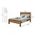 Cama Casal em MDF/MDP Athenas Amêndoa/Off White/Amêndoa Móveis Lopas - Imagem 3