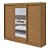 Guarda Roupa Casal com Espelho 3 Portas Nice Amêndoa/Off White Móveis Lopas - Imagem 5