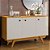 Buffet com 3 Portas e Pés Palito Harmonia Cinamomo/Off White JCM - Imagem 2