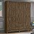Guarda Roupa Casal com 6 Portas e 2 Gavetas Panamá Castanho Wood Moval - Imagem 2