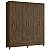 Guarda Roupa Casal com 6 Portas e 2 Gavetas Panamá Castanho Wood Moval - Imagem 1