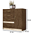 Cômoda com 4 Gavetas e 1 Porta Vênus Castanho Wood/Avelã Moval - Imagem 3