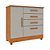 Cômoda Chicago 4 Gavetas 1 Porta Cinamomo/Off White Tcil - Imagem 1