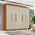 Guarda Roupa Casal 6 Portas 4 Gavetas Londres Imop Cinamomo/Off - Imagem 2