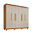 Guarda Roupa Casal 6 Portas 4 Gavetas Londres Imop Cinamomo/Off - Imagem 1