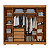 Guarda Roupa Casal 6 Portas 4 Gavetas Londres Imop Cinamomo/Off - Imagem 4