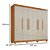Guarda Roupa Casal 6 Portas com 4 Gavetas Internas Londres Prime Cinamomo/Off White IMOP - Imagem 3