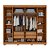 Guarda Roupa Casal 6 Portas com 4 Gavetas Internas Londres Prime Cinamomo/Off White IMOP - Imagem 4