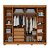 Guarda Roupa Casal 6 Portas com 4 Gavetas Internas Londres Prime Cinamomo/Off White IMOP - Imagem 5