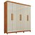 Guarda Roupa Casal 6 Portas Portugal Prime Cinamomo/Off White IMOP - Imagem 1