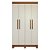Guarda Roupa 4 Portas 2 Gavetas Imbuia/Off White Quero Quero Valdemóveis - Imagem 1