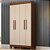Guarda Roupa 4 Portas 2 Gavetas Imbuia/Off White Quero Quero Valdemóveis - Imagem 2