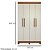 Guarda Roupa 4 Portas 2 Gavetas Imbuia/Off White Quero Quero Valdemóveis - Imagem 3