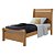 Cama Solteiro Reali Amêndoa Clean Móveis Lopas - Imagem 1