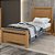 Cama Solteiro Reali Amêndoa Clean Móveis Lopas - Imagem 2