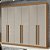 Guarda Roupa Casal 6 Portas Bertha Amêndoa Clean/Off White com Gavetas Móveis Lopas - Imagem 2