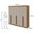 Guarda Roupa Casal 6 Portas Bertha Amêndoa Clean/Off White com Gavetas Móveis Lopas - Imagem 3