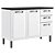 Balcão de Cozinha 120cm com Tampo 3 Portas e 2 Gavetas New Premium Branco Itatiaia - Imagem 1