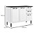 Balcão de Cozinha 120cm com Tampo 3 Portas e 2 Gavetas New Premium Branco Itatiaia - Imagem 3