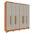 Guarda Roupa Casal Veneza 6 Portas Cinamomo/Off White com Pés Tcil - Imagem 1