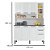 Kit Cozinha 140cm Branco com 8 Portas e 2 Gavetas Florença Branco Itatiaia - Imagem 3