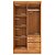 Guarda Roupa Oregon 4 Portas Cinamomo com Pés Tcil - Imagem 4