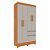 Guarda Roupa Oregon 4 Portas Cinamomo/Off White com Pés Tcil - Imagem 1
