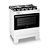 Fogão 5 Bocas com Tampo de Vidro e Forno 84L Ideal Top Branco Esmaltec - Imagem 1