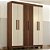 Guarda Roupa 6 Portas 2 Gavetas Imbuia/Off White Andorinha Valdemóveis - Imagem 2