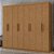 Guarda Roupa Casal 8 Portas com Gavetas Andara Amêndoa Clean Móveis Lopas - Imagem 2